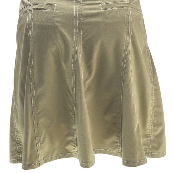 Athleta Womens Khaki A-Line Skirt Size 4 Cotton Blend Mid-Rise - Picture 6 of 11